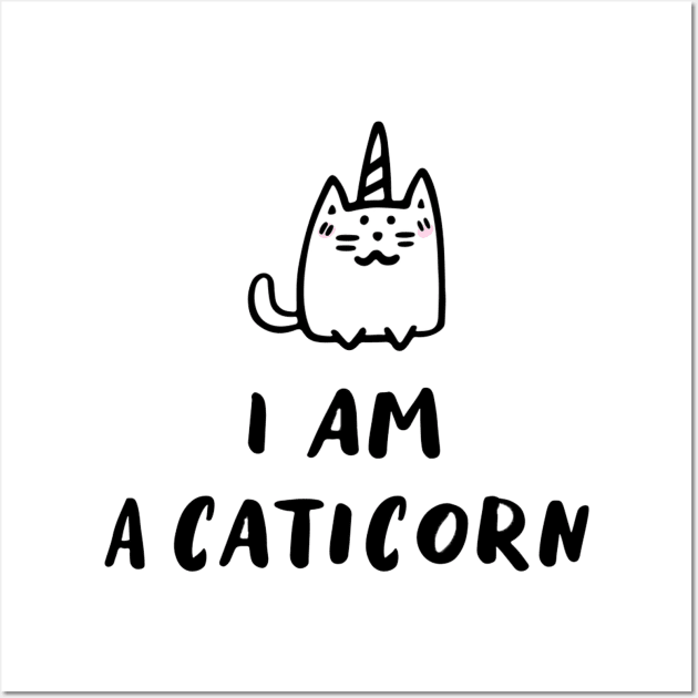 Funny Cat I Am A Caticorn Wall Art by nabilamustopa